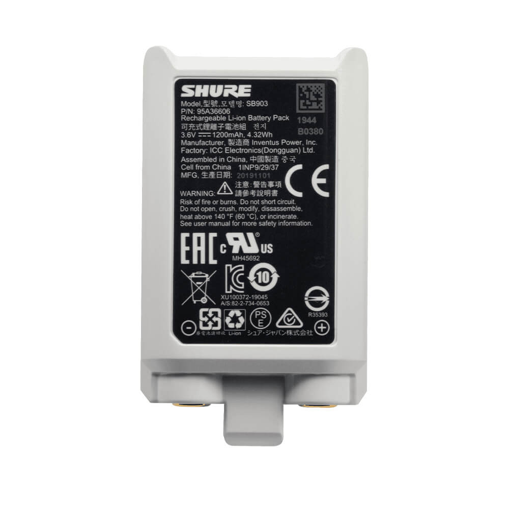 Shure SB903 - Accu rechargeable pour SLX-D